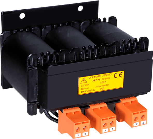 3 fase AC smoorspoel 50A – 0,9mH