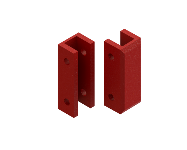 Geleideschoen-inzetstukken speciale profielen 18 mm, 30×80×26 mm (ACLATHAN)