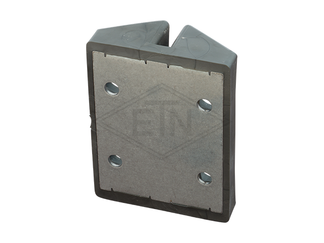 Geleider ETN ® -VS 80 TPU, + MoS2, voor rail 5 mm, voor (small) goods lift or counterweight, met metallic safety geleider