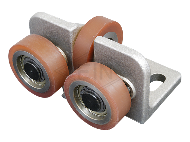 Rolgeleider GG 3, 115 x 65 x 65 mm, voor tegen weight, housing spec. alu, 2 x rollen ø 50 x 18 mm, 1 x rol ø 50 x 15 mm