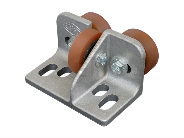 Rolgeleider GG 3, 115 x 65 x 65 mm, voor tegen weight, housing spec. alu, 2 x rollen ø 50 x 18 mm, 1 x rol ø 50 x 15 mm