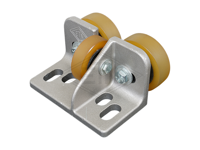 Rolgeleider GG 4, 115 x 65 x 65 mm, voor tegen weight, housing spec. alu, 2 x rollen ø 60 x 18 mm, 1 x rol ø 50 x 15 mm