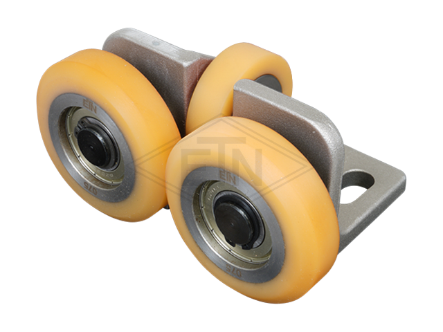 Rolgeleider GG 5, 115 x 65 x 65 mm, voor tegen weight, housing spec. alu, 2 x rollen ø 70 x 20/12 mm, 1 x rol ø 50 x 15 mm