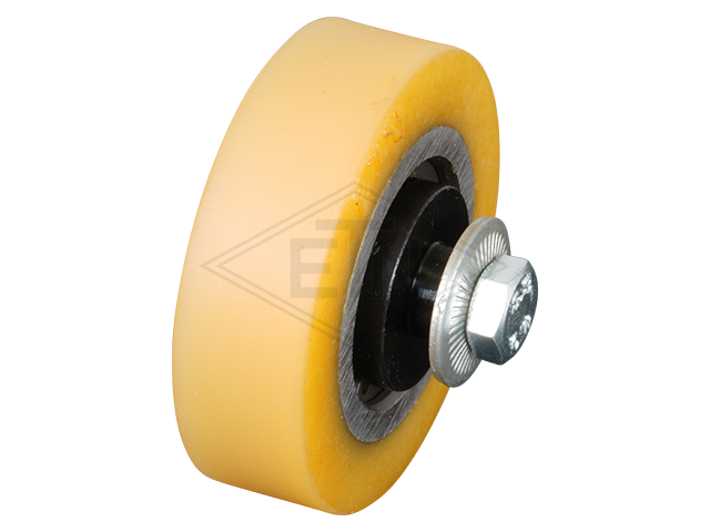 Rolgeleider GG 5, 115 x 65 x 65 mm, voor tegen weight, housing spec. alu, 2 x rollen ø 70 x 20/12 mm, 1 x rol ø 50 x 15 mm