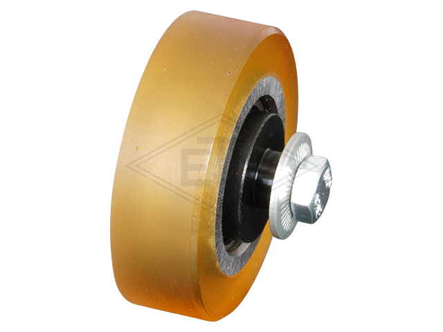 Rolgeleider GG 8, 115 x 65 x 65 mm, voor tegen weight, housing spec. alu, 2 x rollen ø 70 x 20/12 mm, 1 x rol ø 50 x 15 mm