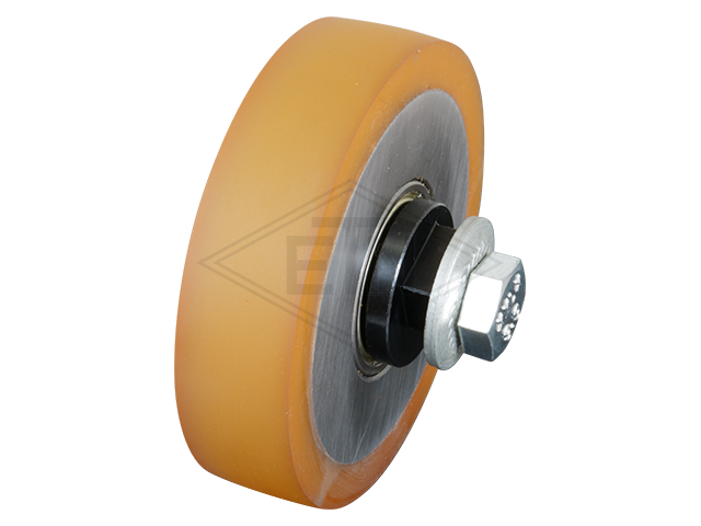 Rolgeleider FK 1-S, 190 x 115 x 100 mm, voor cabin, housing spec. alu, 2 x rollen ø 100 x 25 mm, 1 x rol ø 100 x 20 mm, cores staal
