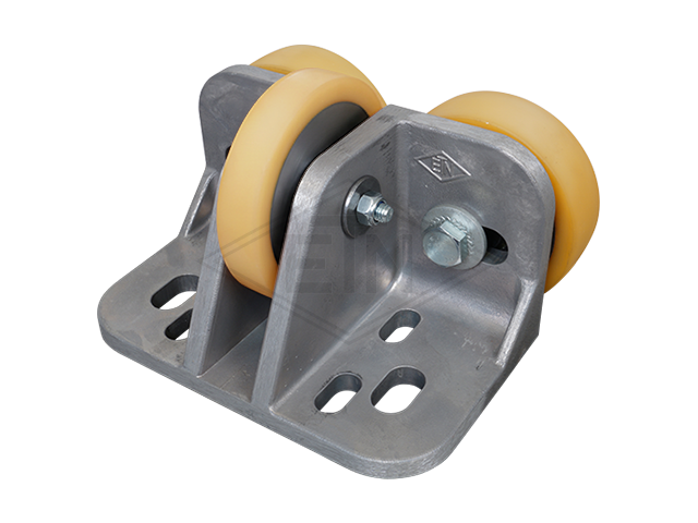 Rolgeleider FK 2, 190 x 115 x 100 mm, voor cabin, housing spec. alu, 2 x rollen ø 100 x 30 mm, 1 x rol ø 100 x 20 mm