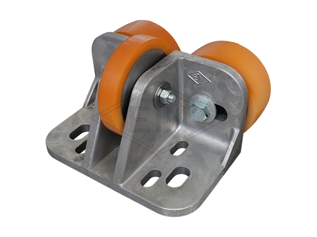 Rolgeleider FK 3, 190 x 115 x 100 mm, voor cabin, housing spec. alu, 2 x rollen ø 100/20 x 40 mm, 1 x rol ø 100/15 x 20 mm, cores staal