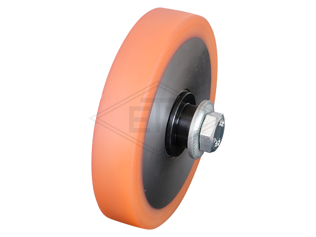 Rolgeleider FK 3, 190 x 115 x 100 mm, voor cabin, housing spec. alu, 2 x rollen ø 100/20 x 40 mm, 1 x rol ø 100/15 x 20 mm, cores staal