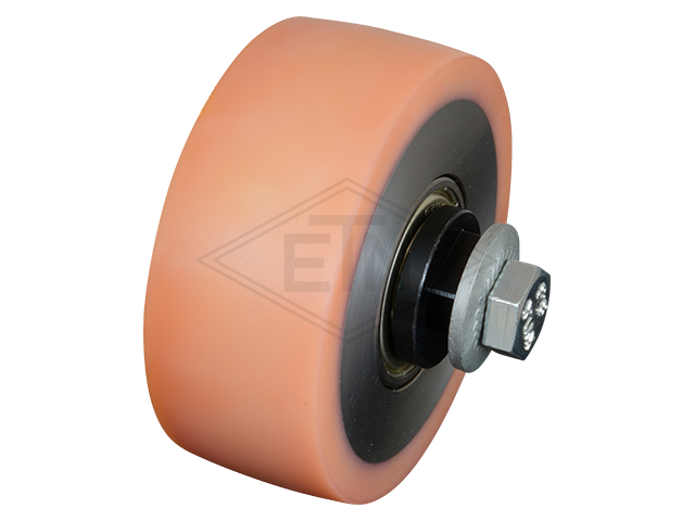 Rolgeleider FK 3, 190 x 115 x 100 mm, voor cabin, housing spec. alu, 2 x rollen ø 100/20 x 40 mm, 1 x rol ø 100/15 x 20 mm, cores staal