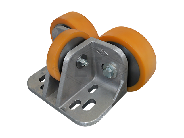 Rolgeleider FK 6, 190 x 115 x 100 mm, voor cabin, housing spec. alu, 2 x rollen ø 125/20 x 40 mm, 1 x rol ø 100/15 x 20 mm, cores staal