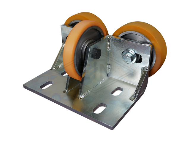 Rolgeleider FK 7 voor car, 280 x 175 x 130 mm, housing spec. staal galvanize, 2 x rollen ø 150/30 x 40 mm, 1 x rol ø 150/25 x 25 mm, cores staal