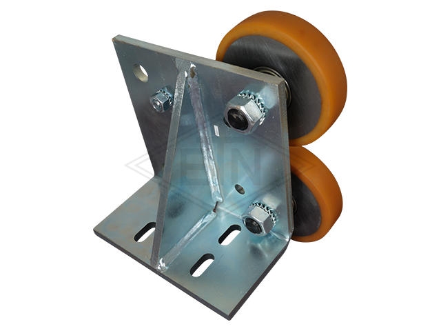 Rolgeleider RS 2, 200 x 200 x 115 mm, voor L-frames, housing spec. staal verzinkt 2 x rollen ø 125/20 x 30 mm, HMSG/EM 16 PE