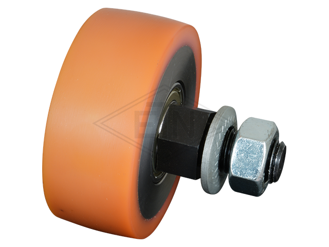 Rolgeleider RS 3, 200 x 150 x 75 mm, voor L-frames, housing spec. staal verzinkt 1 x rol ø 100/20 x 40 mm, HMSG/EM 16 PE