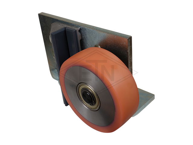 Rolgeleider RS 4, 200 x 150 x 75 mm, voor L-frames, housing spec. staal verzinkt 1 x rol ø 125/20 x 40 mm, HMSG/EM 16 PE