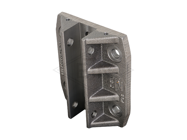 Geleiderhouder HSM-GG 140, 140 x 120 x 40 mm, zwart out van GGG 40, voor inzetstukken EM 5 - 20 mm