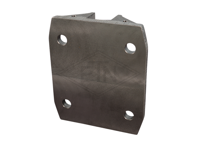 Geleiderhouder HSM-GG 140, 140 x 120 x 40 mm, zwart out van GGG 40, voor inzetstukken EM 5 - 20 mm