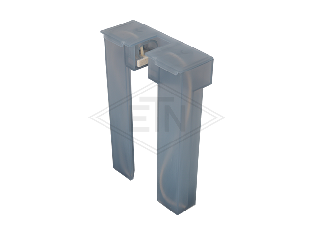 Geleiderhouder HSM-GG 140, 140 x 120 x 40 mm, zwart out van GGG 40, voor inzetstukken EM 5 - 20 mm