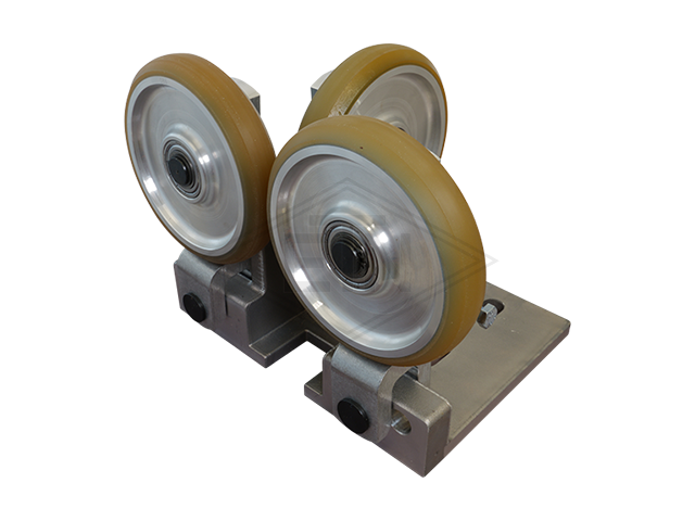 Spring-loaded rolgeleider RFG 1, housing spec. aluminium 3 x rollen ø 150/20 x 30 mm