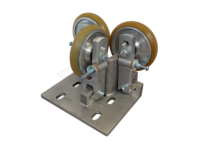 Spring-loaded rolgeleider RFG 1, housing spec. aluminium 3 x rollen ø 150/20 x 30 mm