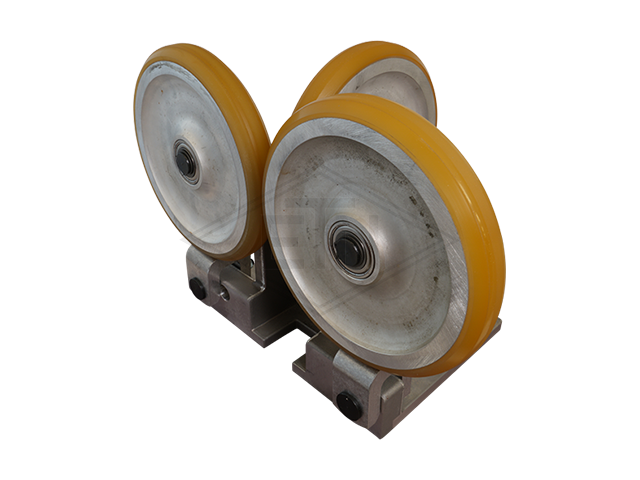 Spring-loaded rolgeleider RFG 3, housing spec. aluminium 3 x rollen ø 200/20 x 30 mm