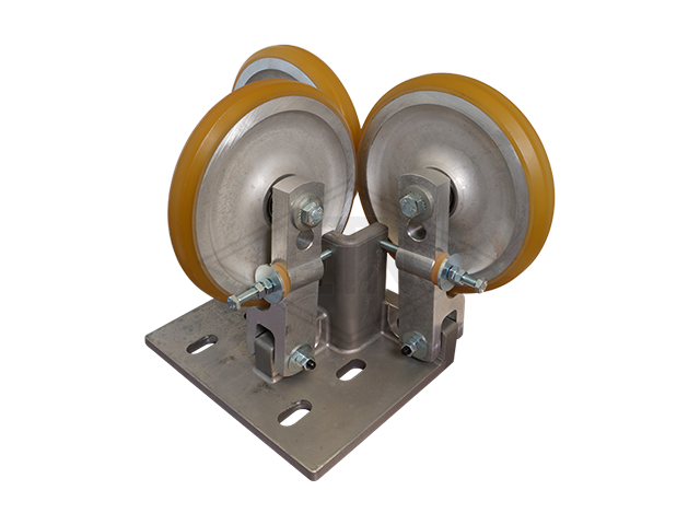 Spring-loaded rolgeleider RFG 3, housing spec. aluminium 3 x rollen ø 200/20 x 30 mm