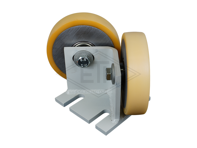 Rolgeleider GGW 11, 120 x 113 x 95 mm, voor haaks rail housing spec. staal gegrond 2 x rollen ø 125 x 30 mm, hole spacing 60 mm