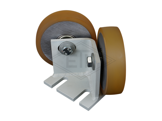Rolgeleider GGW 12, 120 x 120 x 95 mm, voor haaks rail housing spec. staal gegrond 2 x rollen ø 125/20 x 30 mm, hole spacing 60 mm