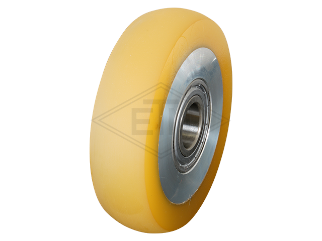 Spring-loaded rolgeleider RFGW 2, voor haaks rail housing spec. staal verzinkt 2 x rollen ø 100/20 x 25 mm, rollen damped, spherical