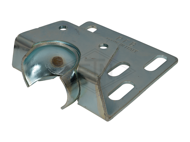 Geleiderhouder out van staal 130 x 130 x 48 mm, voor inzetstuk met rubberball