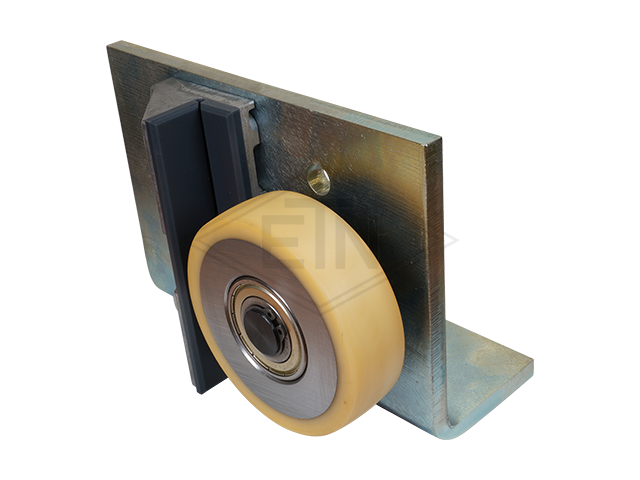 Rolgeleider RS 9, 200 x 150 x 75 mm, voor L-frames, housing spec. staal verzinkt 1 x rol ø 100/20 x 30 mm, HMSG/EM 16 PE