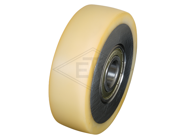 Rolgeleider RS 9, 200 x 150 x 75 mm, voor L-frames, housing spec. staal verzinkt 1 x rol ø 100/20 x 30 mm, HMSG/EM 16 PE