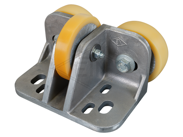 Rolgeleider FK-AL 2-S, 190 x 115 x 100 mm, voor cabin, housing spec. alu, 2 x rollen ø 100/20 x 30 mm, 1 x rol ø 100/15 x 20 mm, cores aluminium