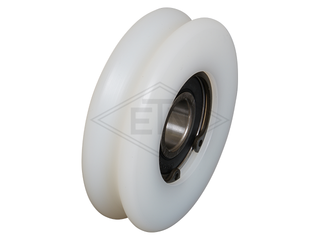 Carrier voor automatic deuren Plaat 180 x 100 x 3 mm, 2 x rollen ø 40/10 x 15mm