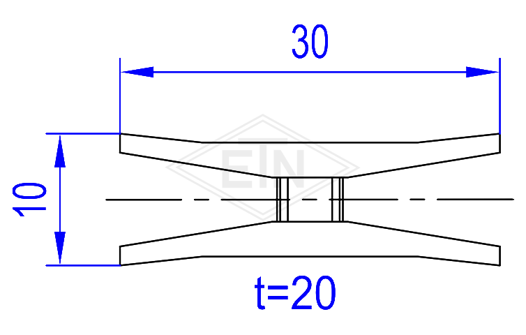Deurgeleider PA, 30 x 20 x 10 mm