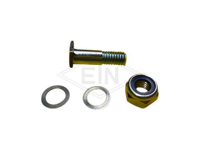 As voor deurrol M10 x 34 mm, centrisch SW 17 mm, verzinkt inclusief 2 x distance-ring + zeskant bouten M10, self-locking, suiitable voor deurrol item nr.: 456246