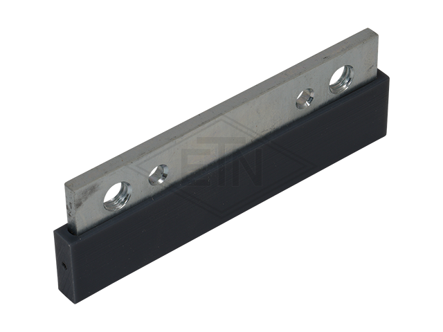 Deurgeleider 100 x 34 x 7 mm, binnen part staal verzinkt slider ETN ® -HM-1000, 2 x tapped holes M8, holes ø 4,5 mm