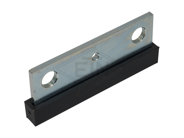 Deurgeleider 100 x 40 x 11 mm, binnen part staal verzinkt slider ETN ® -HM-1000, 2 x fine schroefdraad M12 x 1, 1 drills ø 5 mm