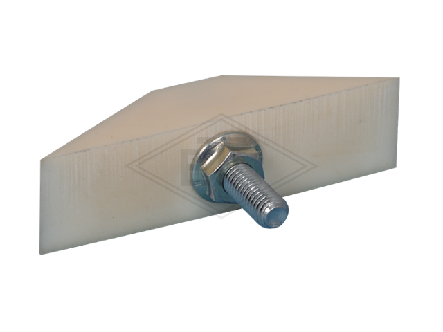 Fence curve 90 x 25 x 20 mm PUR 85°, schroef M8 x 35 DIN 912, plaat DIN 125 en moer RIPP M8