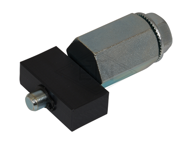 Deurgeleider 28 x 9,6 x 15 mm, ETN ® -HM-1000, excentrisch as SW17 / M8 binnen schroefdraad verzinkt Ripp-screw M8 x 16