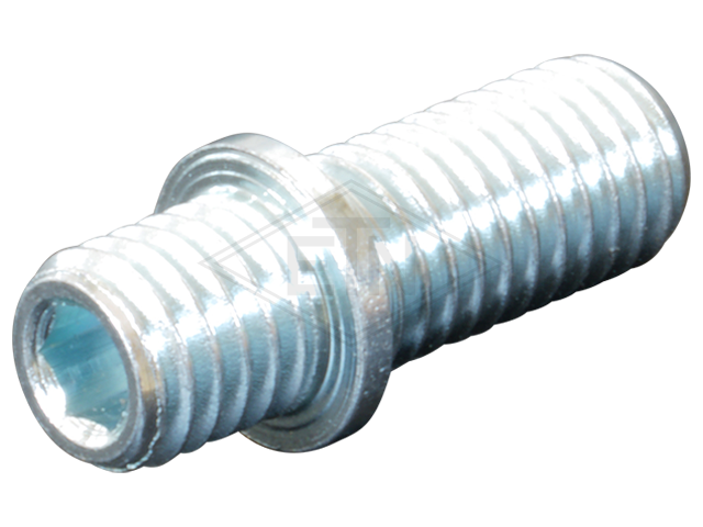 Threaded stays M8 x 25 mm, verzinkt met bund ø 11 mm, allen SW 4, geschikt voor deurgeleider #303591 (Haushahn) en #303260 (Thyssen)