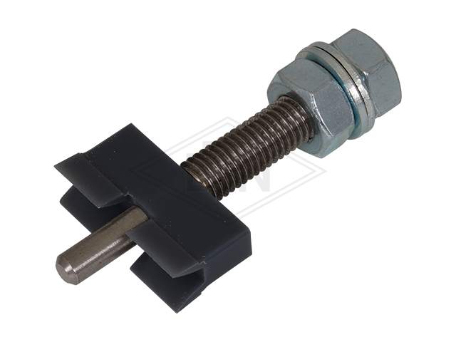 Deurgeleider 35 x 10,5 x 18 mm, ETN ® -HM-1000, incl. bouten M10 x 75 mm, met 2 moer en 2 plates