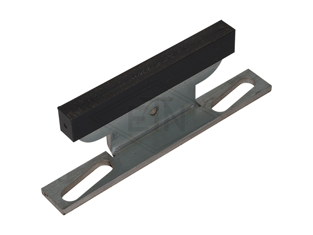 Deurgeleider 134/100 x 18/11 x 41 mm, haaks binnen part staal verzinkt slider ETN ® -HM-1000, 2 x slotted hole 32 x 9 mm, 1 x hole ø 4,5 mm