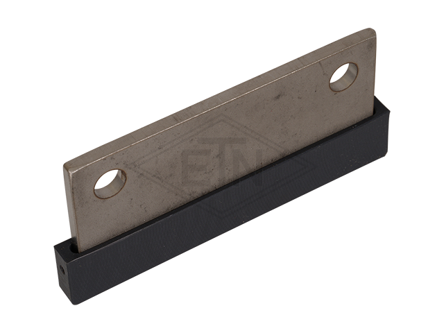 Deurgeleider 100 x 46 x 7,5/4 mm, roestvrij staal glijgeleider ETN ® -HM-1000, 2 holes ø 8,7 mm, distance 70 mm