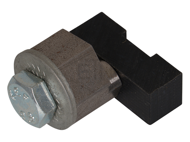 Deurgeleider 30 x 11 x 11 mm ETN ® -HM 1000, voor groef 12 mm, incl. as SW19, hoogte 28 mm, met hexagonal schroef M8 en toothed ring