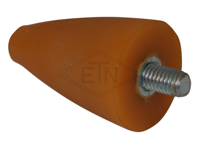 Buffer ø 24,5/5 x 37,5 mm VU 93° Shore A, buiten schroefdraad M6 x 10 mm