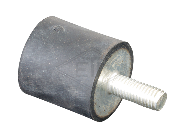 Rubber-metal-buffer ø 30 x 30 mm, NK 55±5°, type B, 1 x buiten schroefdraad M8 x 20 / 1 x binnen schroefdraad M8
