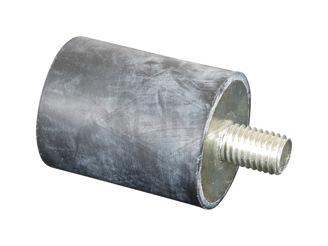 Rubber-metal-buffer ø 40 x 50 mm, 1 buiten schroefdraad M12 x 18 mm