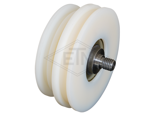 Deurgeleider 100 x 45 x 6,5 mm, binnen part staal verzinkt slider ETN ® -HM-1000, 2 x holes ø 6,5 mm