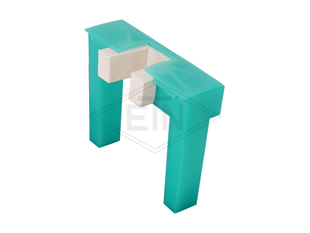 Railsmeerpot (kunststof) ETN ® 120, voor geleiderhouder HSMEL, HSMEL 28,6 en WSMEL, voor rail 28,6 mm, 145 x 42 x 120 mm high, met special felt, incl. schroeven M6 x 10 mm